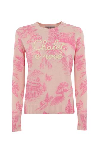 New Queen Sweater With Chalet And Rose Embroidery - MC2 Saint Barth - Modalova