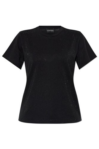 Embellished Crewneck T-shirt - Emporio Armani - Modalova