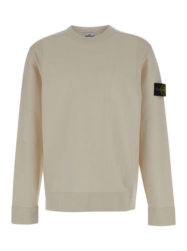 Sweater With Logo Patch In Wool Man - Stone Island - Modalova