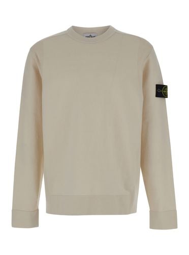 Sweater With Logo Patch In Wool Man - Stone Island - Modalova