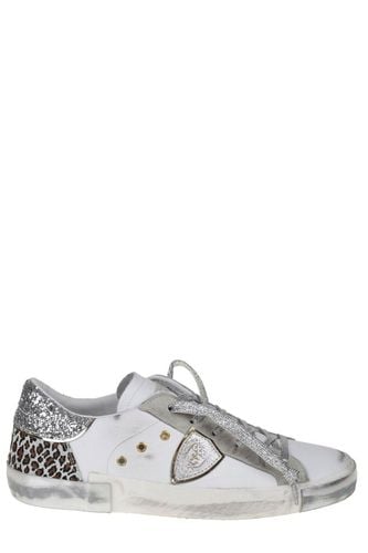 Glitter Embellished Lace-up Sneakers - Philippe Model - Modalova