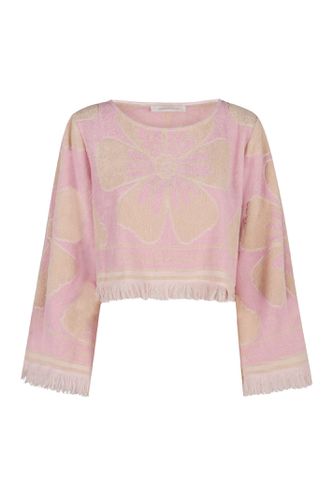 Zimmermann Pop Long Sleeve Crop Top - Zimmermann - Modalova