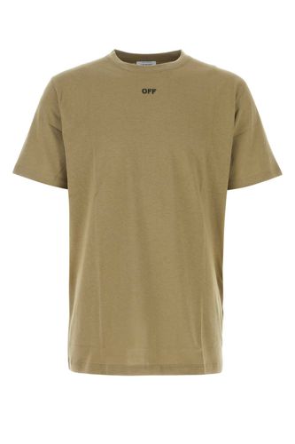Off-White Army Green Cotton T-shirt - Off-White - Modalova