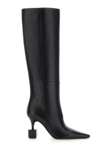 Les Bottes Bisou Boots With Geometric Heel In Leather Woman - Jacquemus - Modalova