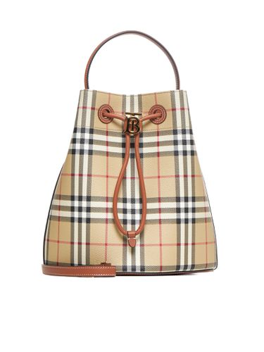 Printed Canvas Tb Bucket Bag - Burberry - Modalova