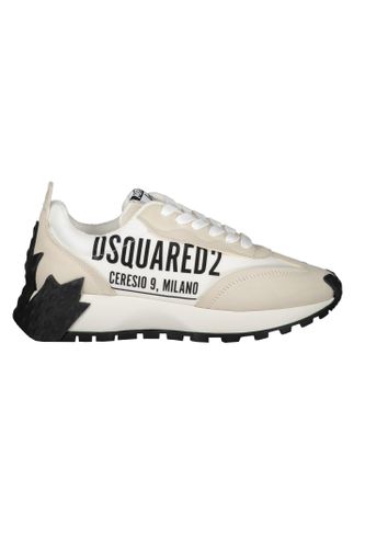 Logo Detail Leather Sneakers - Dsquared2 - Modalova