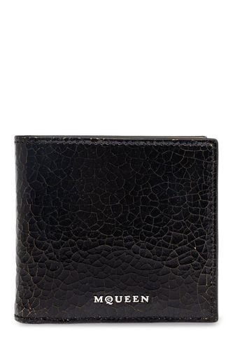 Crackled Logo Lettering Bi-fold Wallet - Alexander McQueen - Modalova