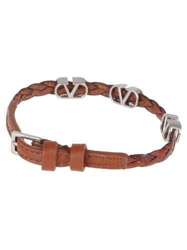 Leather Bracelet Vlogo Signature - Valentino Garavani - Modalova