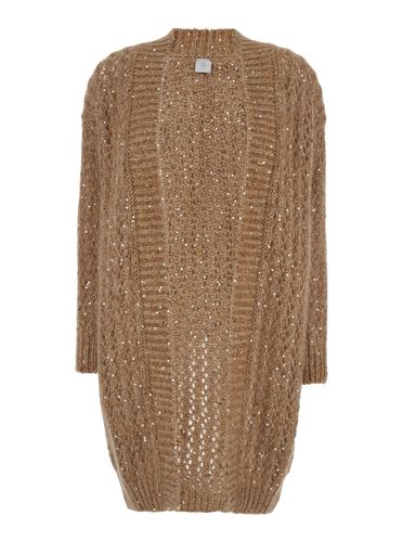 Long Cardigan With All-over Sequins In Cotton And Mohair Woman - Eleventy - Modalova