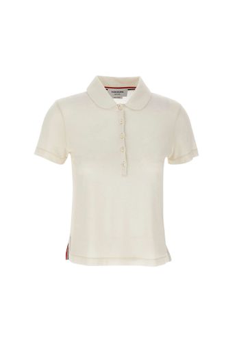 Short Sleeve Cotton Jersey Polo Shirt - Thom Browne - Modalova