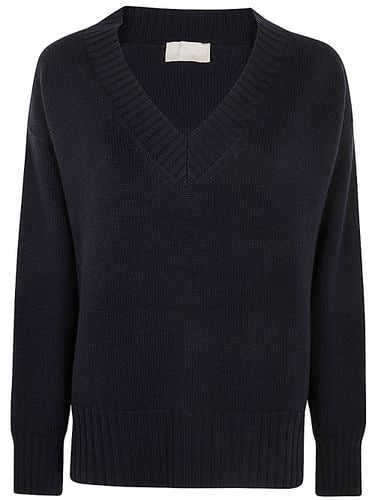 Long Sleeves V Neck Oversized Sweater - Drumohr - Modalova