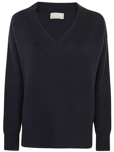 Long Sleeves V Neck Oversized Sweater - Drumohr - Modalova