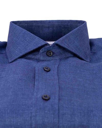 Brunello Cucinelli Shirts Blue - Brunello Cucinelli - Modalova