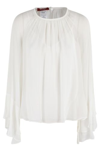 Ruffle Detailed Crewneck Top - Max Mara Studio - Modalova