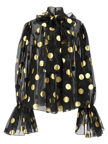 Polka Dot Lamé Blouse - Dolce & Gabbana - Modalova