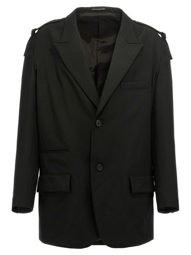 Single-breasted Blazer With Strap Detail - Yohji Yamamoto - Modalova