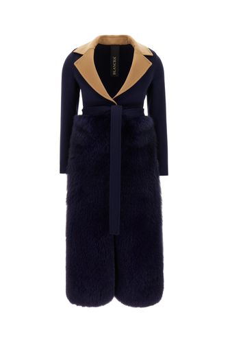 Blancha Midnight Blue Wool Coat - Blancha - Modalova