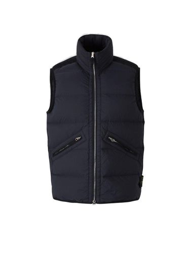 High Neck Zipped Down Gilet - Stone Island - Modalova