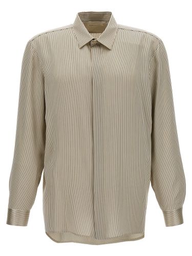 Saint Laurent Striped Satin Shirt - Saint Laurent - Modalova