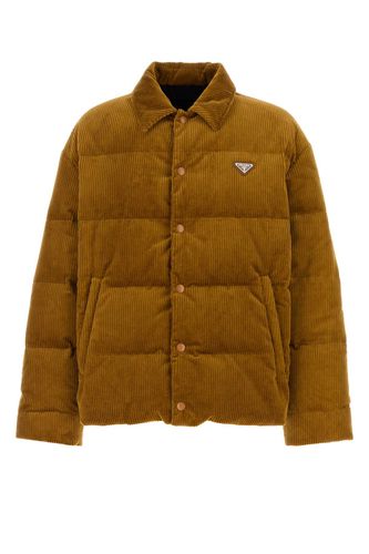 Prada Ochre Corduroy Down Jacket - Prada - Modalova