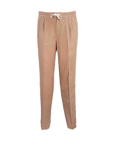 Brunello Cucinelli Trousers Brown - Brunello Cucinelli - Modalova