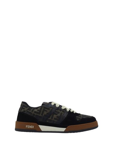 Embroidered Canvas, Leather And Rubber Match Sneakers - Fendi - Modalova