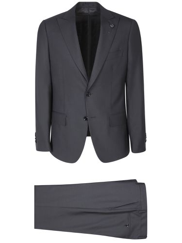 Lardini Stretch Fabric Black Suit - Lardini - Modalova