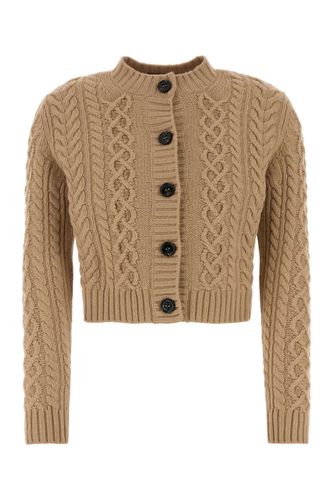 Camel Wool Afoso Cardigan - Weekend Max Mara - Modalova