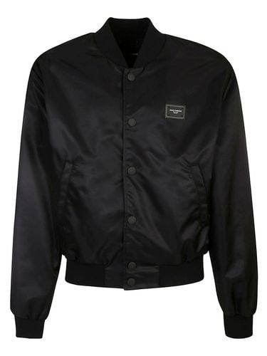 Logo Patch Bomber Jacket - Dolce & Gabbana - Modalova