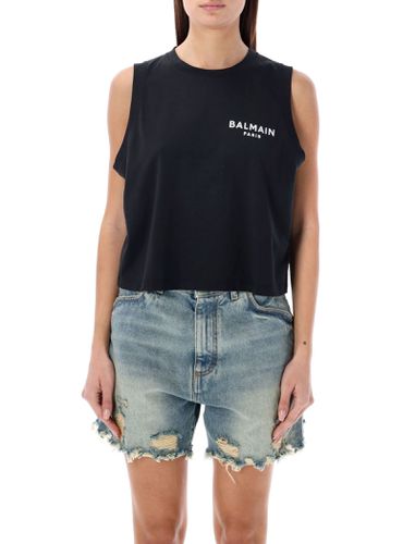 Balmain Flocked Tank Top - Balmain - Modalova