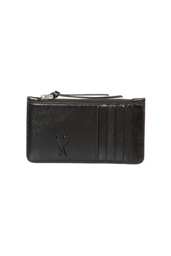 Top Zip Logo Card Holder - Ami Alexandre Mattiussi - Modalova