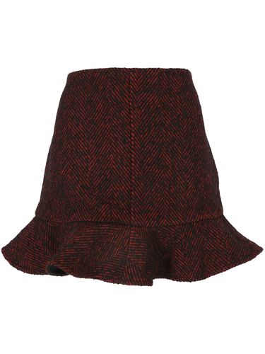 Ganni Herringbone Mini Skirt - Ganni - Modalova