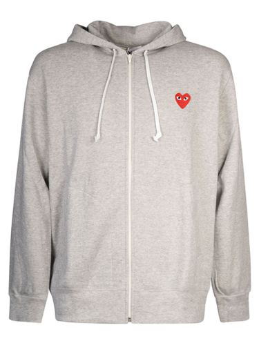 Heart Patch Hooded Zip Sweatshirt - Comme des Garçons Shirt Boy - Modalova