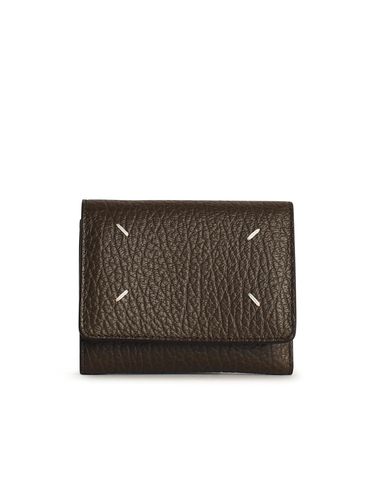 Brown Embossed Leather Wallet - Maison Margiela - Modalova