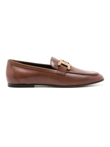 Loafers In Brown Brushed Leather - Tod's - Modalova