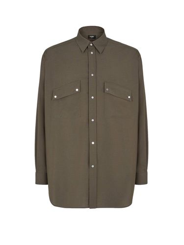 Fendi Long Sleeved Oversized Shirt - Fendi - Modalova