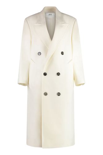 Double-breasted Wool Coat - Ami Alexandre Mattiussi - Modalova