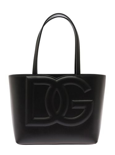 Dg Logo Small Shopper In Leather Woman - Dolce & Gabbana - Modalova