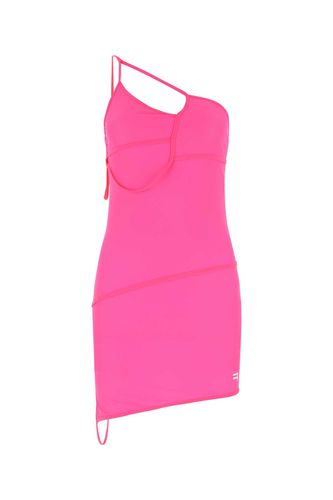 Fluo Pink Stretch Nylon Mini Dress - Balenciaga - Modalova