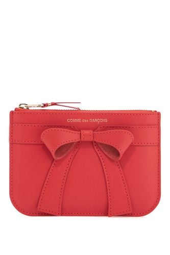 Large Wallet With Red Leather Bow - Comme des Garçons Wallet - Modalova