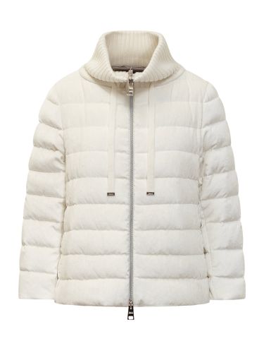 Herno White Velvet Quilted Jacket - Herno - Modalova