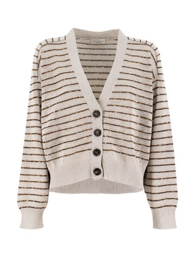 Dazzling Stripes Cardigan - Brunello Cucinelli - Modalova