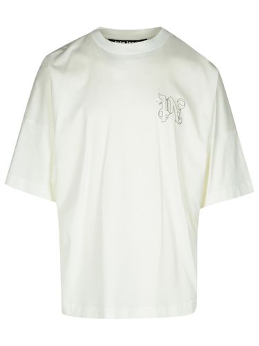 Palm Angels White Cotton T-shirt - Palm Angels - Modalova