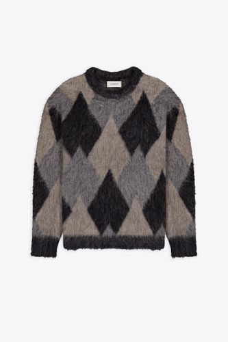 Jumper Black and grey alpaca argyle sweater - Laneus - Modalova