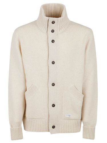 High-neck Logo Patched Knit Jacket - Fay - Modalova