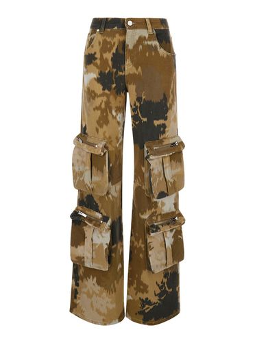 Cargo Pants With Camouflage Motif In Stretch Cotton Woman - Blumarine - Modalova