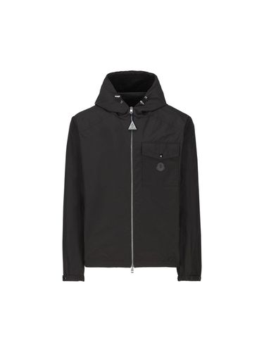 Moncler Logo Patch Hooded Jacket - Moncler - Modalova