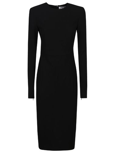 Long Sleeve T-shirt Fitted Dress - Victoria Beckham - Modalova