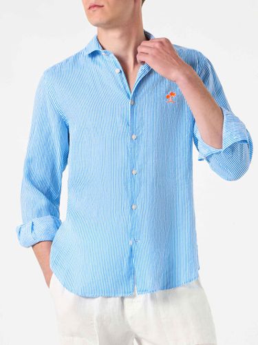 Man Striped Linen Pamplona Shirt - MC2 Saint Barth - Modalova