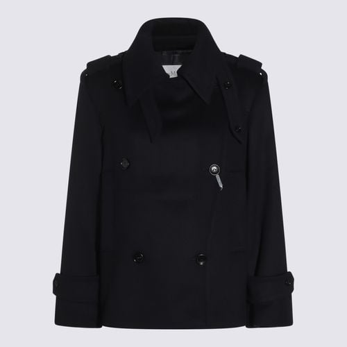 Max Mara Blue Wool Coat - Max Mara - Modalova